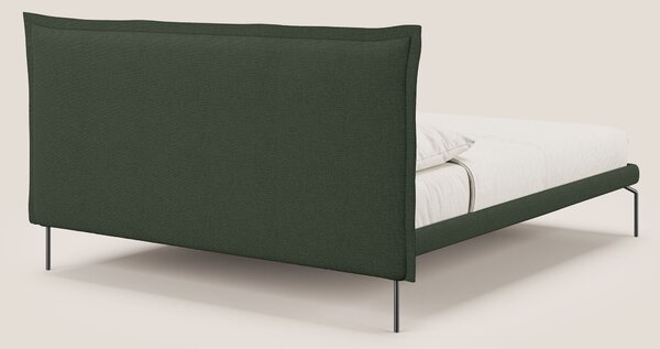 Eric letto imbottito design minimal in morbido tessuto impermeabile T1