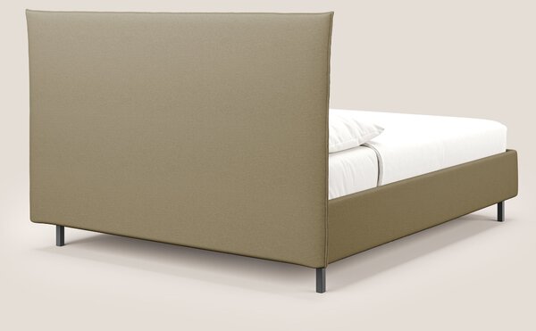 Izumi letto imbottito contenitore con piedi alti in tessuto smacchiabi