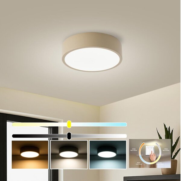 Brilagi -LED Plafoniera POOL LED/18W/230V 3000/4000/6000K diam. 20 cm beige