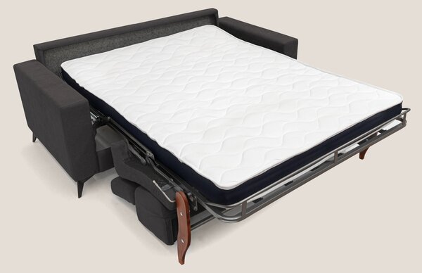 Pegaso divano letto con poggiatesta reclinabili e rivestimento T02 ner