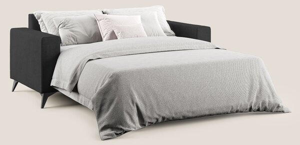 Pegaso divano letto con poggiatesta reclinabili e rivestimento T02 ner