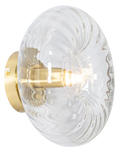 Lampada da parete Art Deco oro con vetro - Ayesha