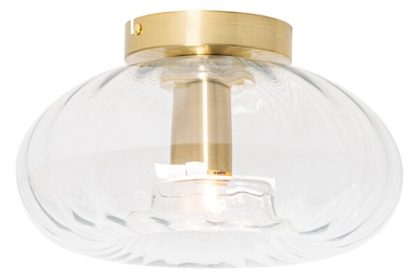 Plafoniera smart oro con vetro incl. Wifi P45 - Ayesha