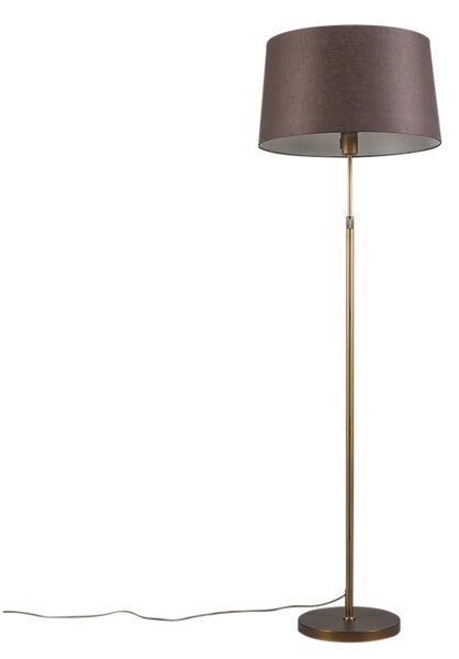 Lampada da terra intelligente bronzo con paralume marrone 45 cm incl. Wifi A60 - Parte