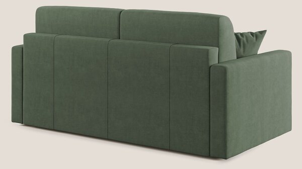 Chris Divano letto in microfibra smacchiabile T11 verde