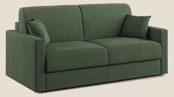 Chris Divano letto in microfibra smacchiabile T11 verde