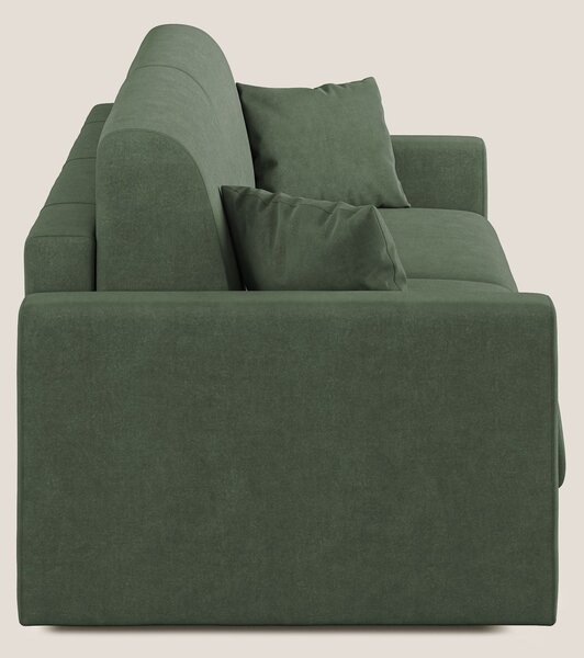 Chris Divano letto in microfibra smacchiabile T11 verde