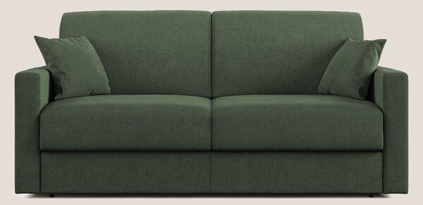 Chris Divano letto in microfibra smacchiabile T11 verde