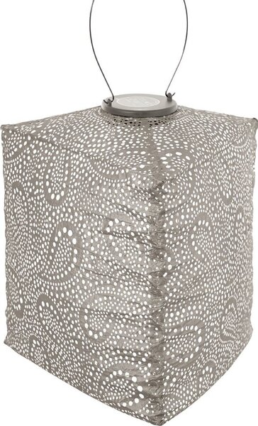 LUMIZ Lanterna solare Paisley Triangle - 28 cm - Light Taupe