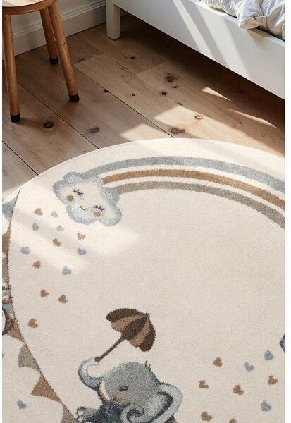 Tappeto per bambini crema ø160 cm Walk like an Elephant Rainbow - Villeroy&Boch