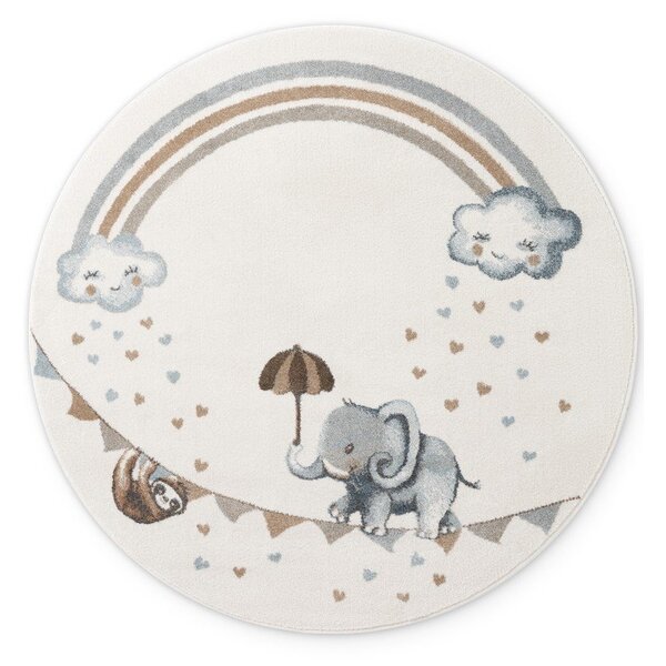Tappeto per bambini crema ø160 cm Walk like an Elephant Rainbow - Villeroy&Boch