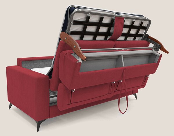 Pegaso divano letto con poggiatesta reclinabili e rivestimento T02 ros