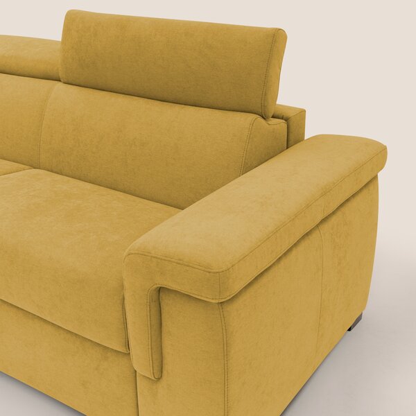 Giunone divano letto con materasso alto 18 cm e poggiatesta reclinabil