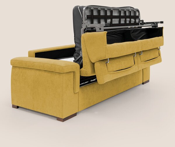 Giunone divano letto con materasso alto 18 cm e poggiatesta reclinabil