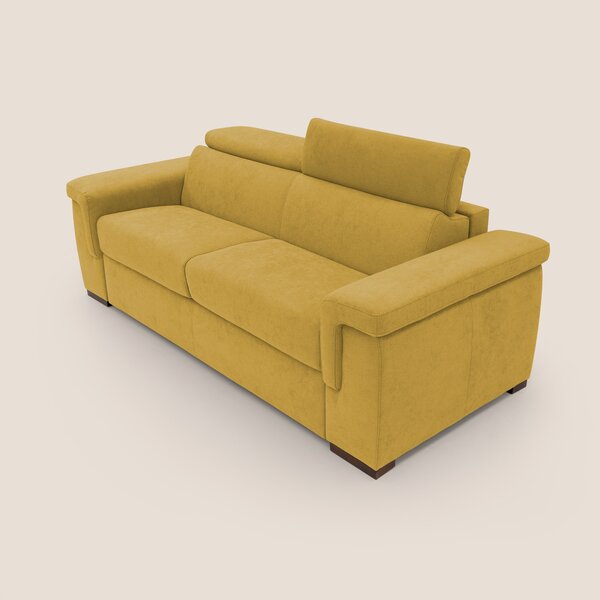Giunone divano letto con materasso alto 18 cm e poggiatesta reclinabil