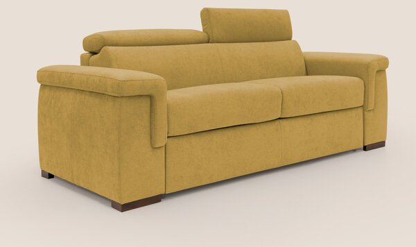 Giunone divano letto con materasso alto 18 cm e poggiatesta reclinabil