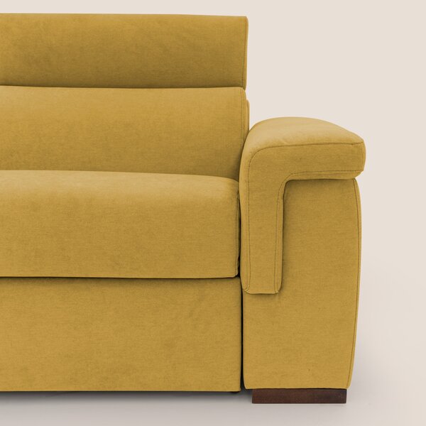 Giunone divano letto con materasso alto 18 cm e poggiatesta reclinabil