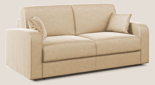 Lebron Divano letto matrimoniale in velluto morbido T01 beige