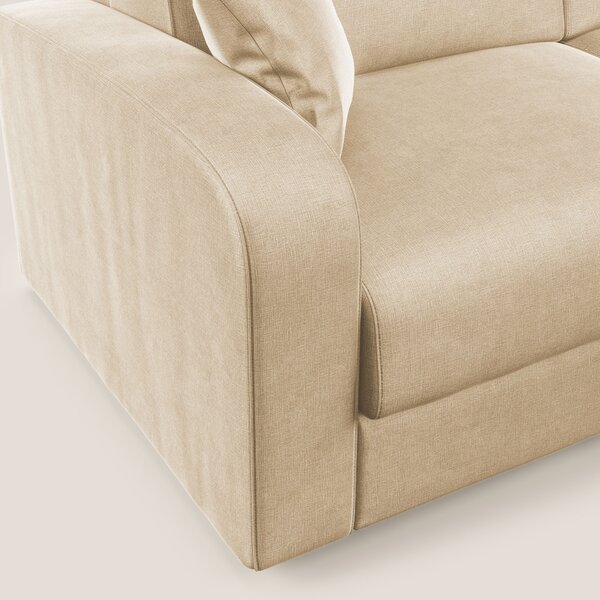 Lebron Divano letto matrimoniale in velluto morbido T01 beige