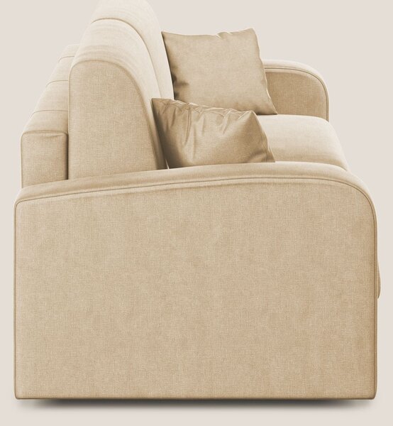 Lebron Divano letto matrimoniale in velluto morbido T01 beige