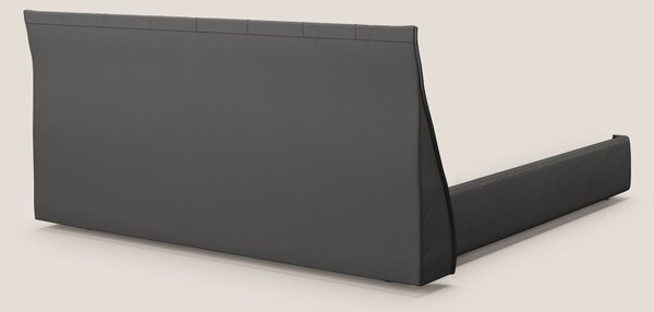 Clizia letto imbottito di design con vano contenitore in ecopelle impe