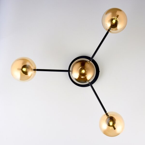 Jupiter 2031 - Lampadario a plafone FIGARO 4xG9/10W/230V nero/oro/beige