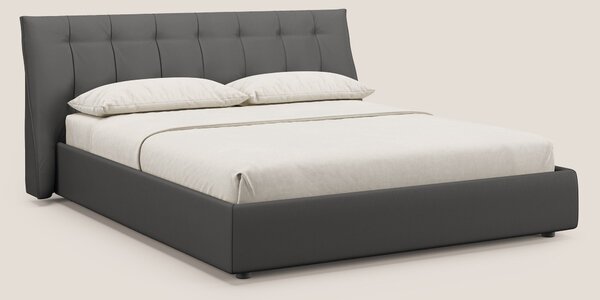 Clizia letto imbottito di design con vano contenitore in ecopelle impe