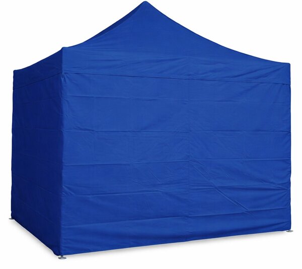 Gazebo pieghevole 4x4m ALU Premium con 4 pareti laterali chiuse - Blu