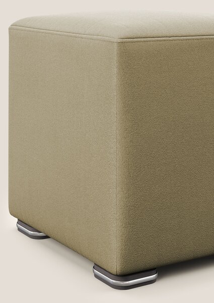 Cube pouf in microfibra smacchiabile T11 beige