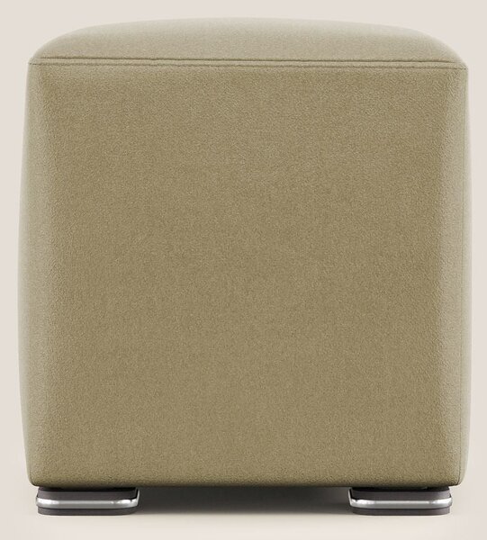 Cube pouf in microfibra smacchiabile T11 beige
