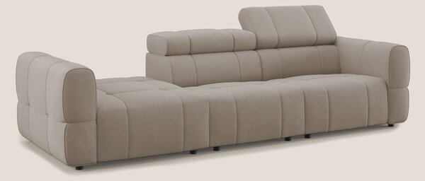 Giotto Divano con terminale e opzione relax elettrico in microfibra ef