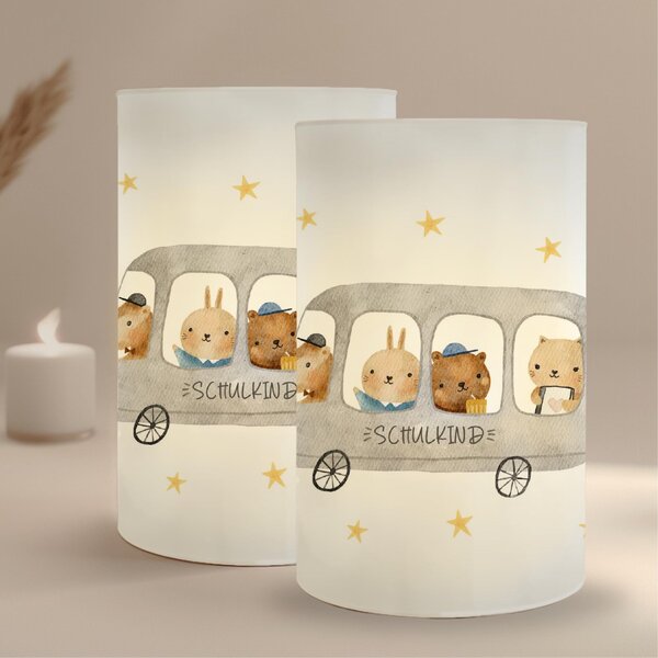 MeinBaby123® 10 pezzi lanterna decorazione tavolo iscrizione scuola | scuolabus