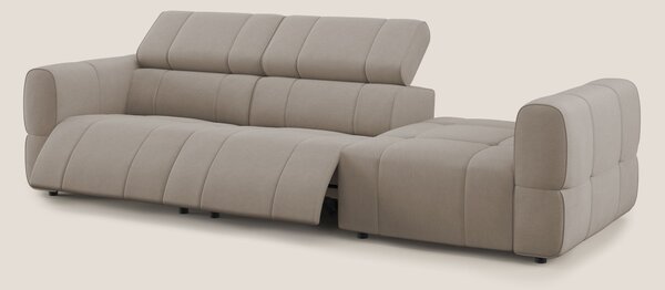 Giotto Divano con terminale e opzione relax elettrico in microfibra ef