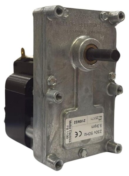 Motore a ingranaggi per stufe a pellet, 5,3 giri al minuto, albero da 9,5 mm