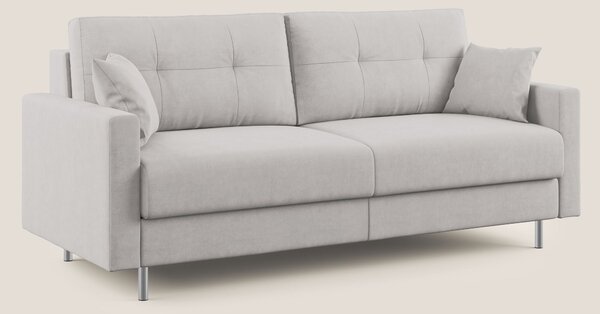Megan divano letto matrimoniale in microfibra smacchiabile T11 grigio