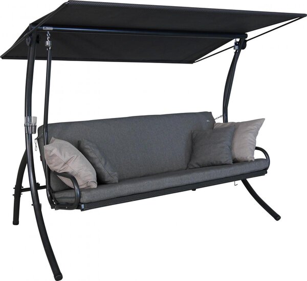 Angerer Hollywoodschaukel, poltrona a dondolo per 3 persone, modello Elegance, finitura "Smart Stone"