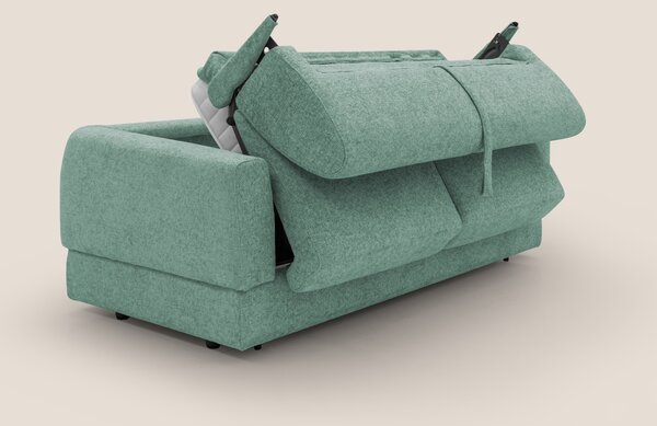 Happy Divano letto matrimoniale con materasso h18 cm in tessuto imperm