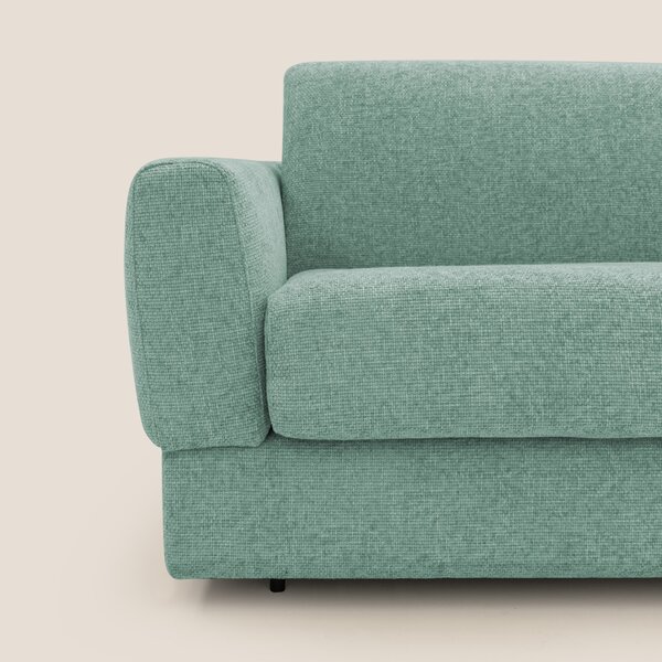 Happy Divano letto matrimoniale con materasso h18 cm in tessuto imperm