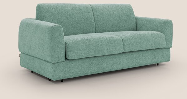 Happy Divano letto matrimoniale con materasso h18 cm in tessuto imperm