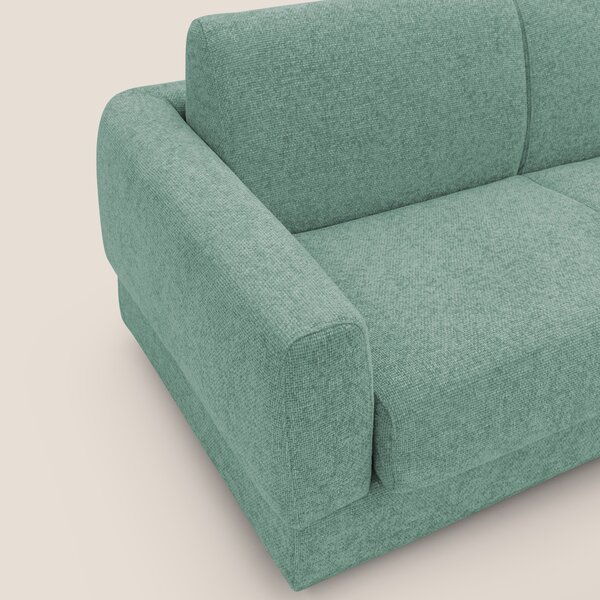 Happy Divano letto matrimoniale con materasso h18 cm in tessuto imperm