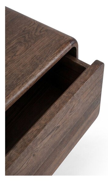 Mobile TV marrone in rovere massiccio 220x45x45 cm Fawn – Gazzda