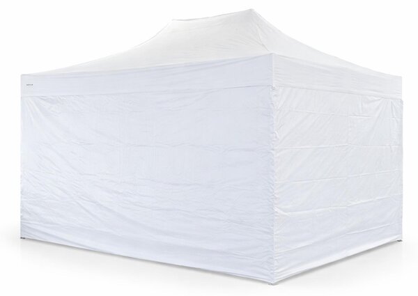 Gazebo pieghevole 3x4,5m ACCIAIO Standard con 4 pareti laterali chiuse - Bianco