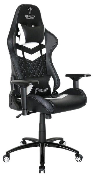 Sedia da gaming, ergonomica, girevole a 360°, capacità massima di 160 kg, colore nero