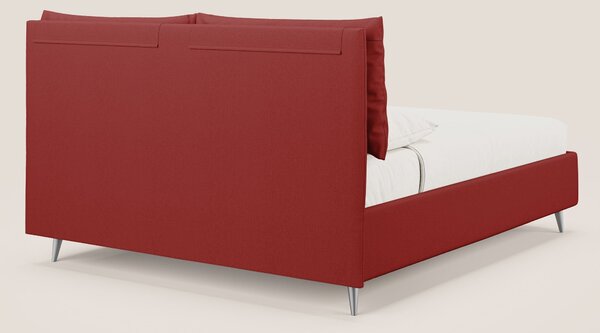 Elsa letto imbottito con vano contenitore in tessuto smacchiabile T05