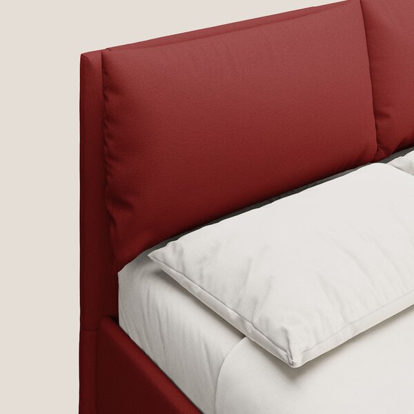 Elsa letto imbottito con vano contenitore in tessuto smacchiabile T05