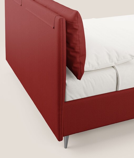 Elsa letto imbottito con vano contenitore in tessuto smacchiabile T05