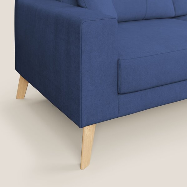 Danish divano moderno in tessuto morbido impermeabile T02 blu
