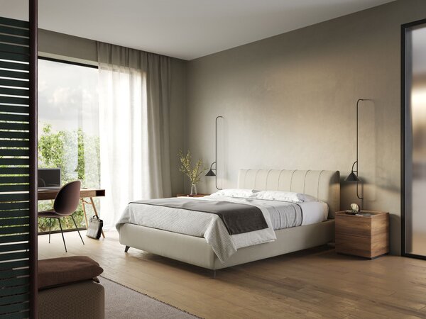 Bogart letto imbottito contenitore completamente sfoderabile in microf
