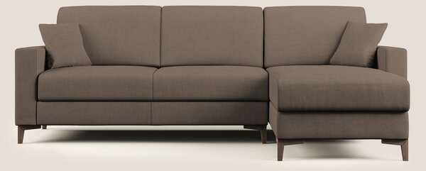 Kafka divano letto angolare in morbido tessuto impermeabile T02 marron