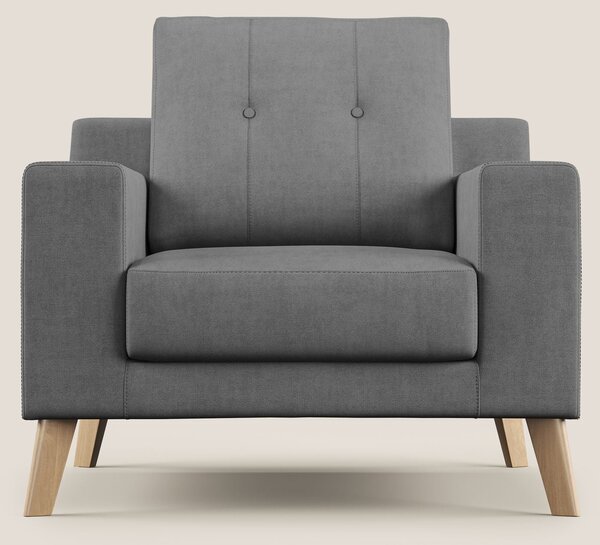 Danish poltroncina in tessuto morbido impermeabile T02 grigio